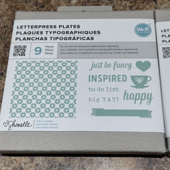 We R Memory Keepers Letterpress Plates Set 18 pcs True Stories Documentary New - Picture 2 of 5